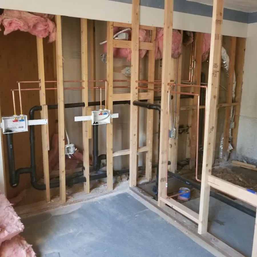 Copper pipe rough-in and plumbing installation in Fort Pierce